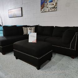 Sectional With Ottoman 