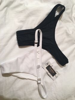 Black & white bikini bottoms
