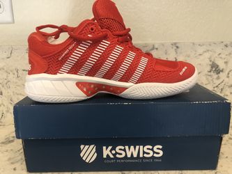 K-Swiss Women's Hypercourt Express Tennis Shoe, Fiesta/White, 6.5