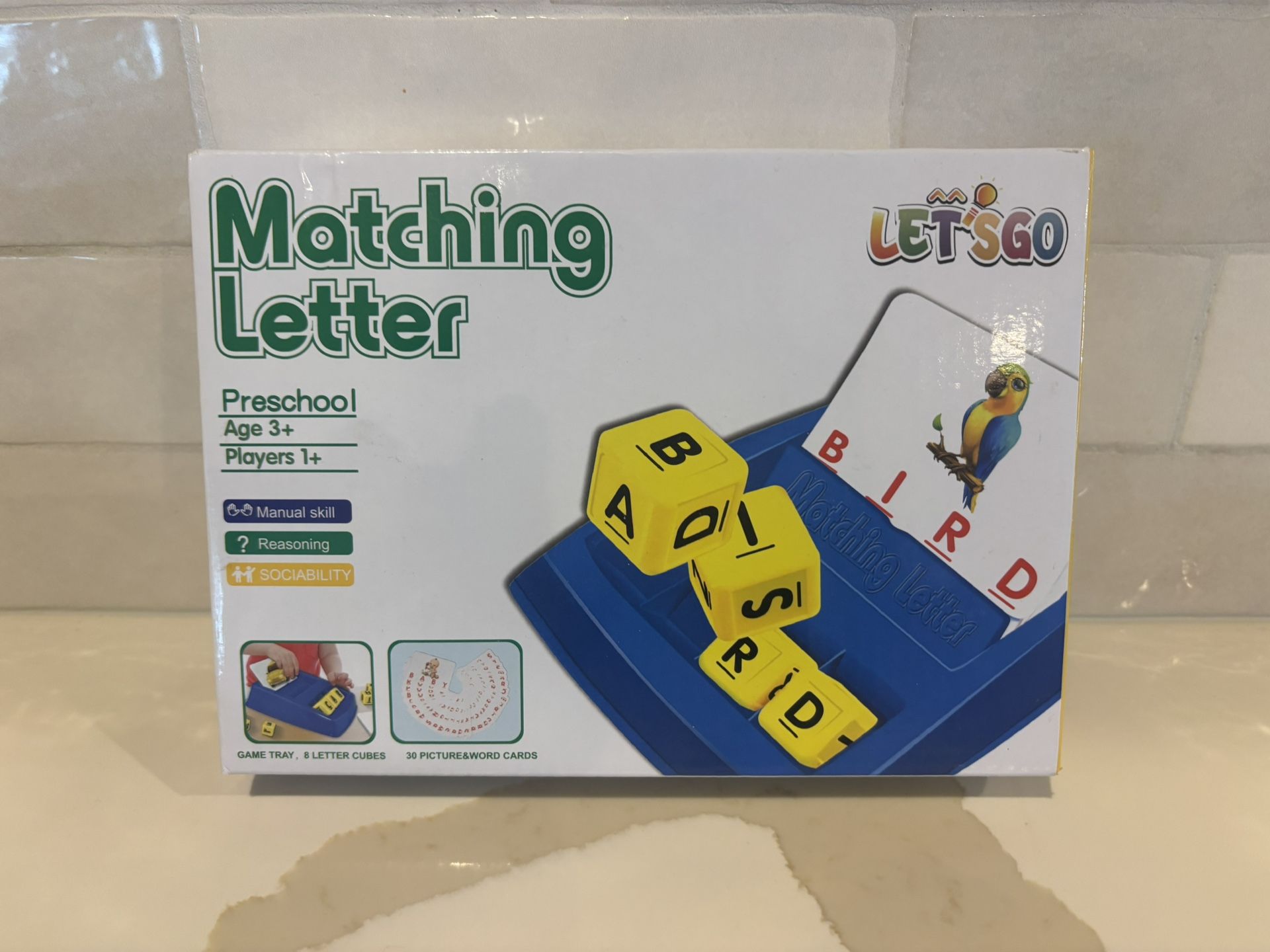 Matching Letter Game, Spelling Word and Increases Memory, Early Learning Educational Toy for Preschool & Kindergarten Kids Over 3-8 Years Old