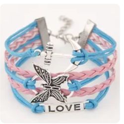 bracelet, leather, woven