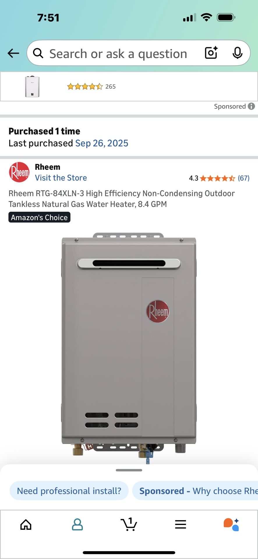 Tankless Water Heater