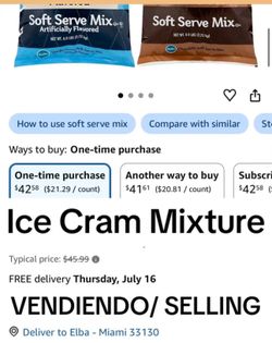 Ice cream mixture