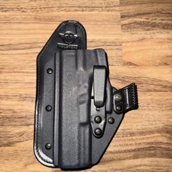 Glock Hybrid Holster (LEFT HAND) Model 20, 21, 20SF, 21SF - Appendix Carry - Strong Side - Single Clip Holster