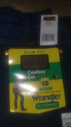 New, Never Worn, Tags, Real McCoy, Hard To Find, Men Wrangler Jeans, Size 33×30, $45, 100% COTTON,  HEAVYWEIGHT DENIM