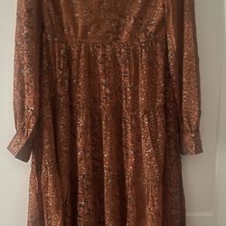 Burnt Orange with flowers Elan dress - Never Worn - NWT
