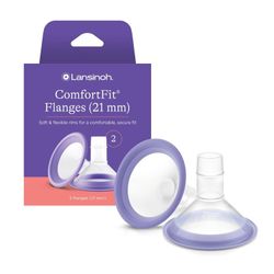 Lansinoh Comfortfit Breast Pump Flanges (21mm -set of 2)