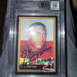 OJ Simpson Becker 10 Card And Autograph 