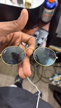 RAY BANS / gold  blue tint shades