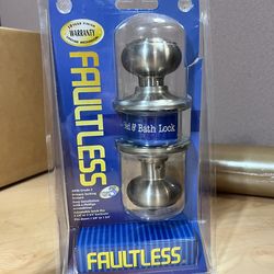 3 Faultless Bed & Bath Lock Door Handles