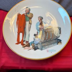 4 Norman Rockwell Collectible Plates