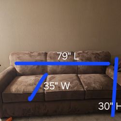 Suede Hide A Bed Couch