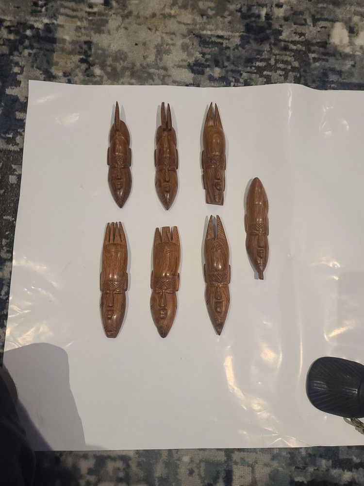 African Face Sculptures