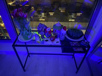 Glass side table