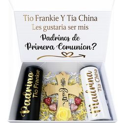 Personalized godparents/padrinos gift sets