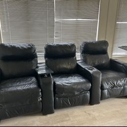 Leather theater Recliners electric