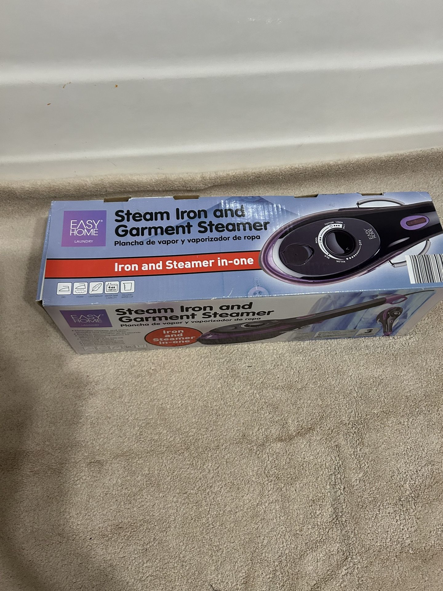 Steam Iron & Garment Steamer, Hand Held, 4 Oz Water Tank, Horizontal & Vertical Use, Travel bag