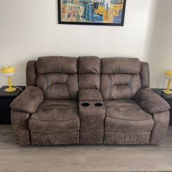Reclining two chair sofa