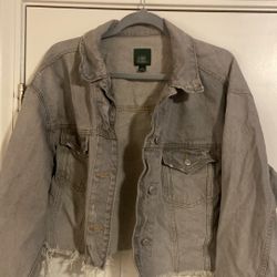 JEAN JACKET GRAY CROPPED