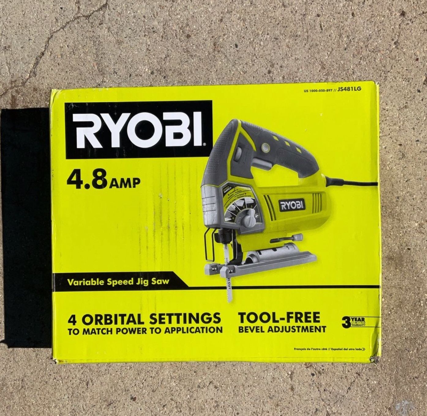 RYOBI 4.8 Amp Corded Variable Speed Orbital Jig Saw
