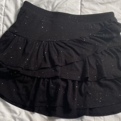 Justice Black Sparkle Skirt Size 10