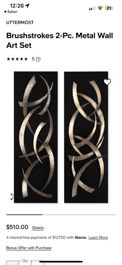 Uttermost METAL WALL PANELS