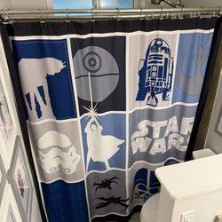 Star Wars Shower Curtain And Darth Vader Wall Art 