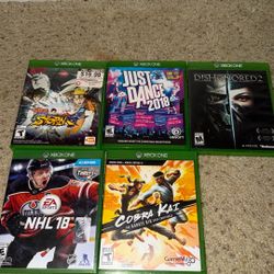 5 Never Used Xbox One Games, 