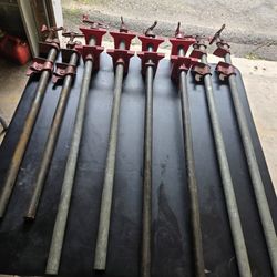 Wood Bar Clamps Vintage 