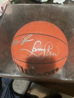 signed Larry Bird Basketball