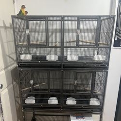 Stackable Divided Bird Cage