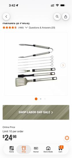 NextGrill Stainless Steel BBQ Grill Tool Set 8 Piece