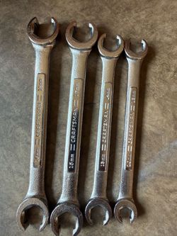 Flare nut wrench set metric Craftsman