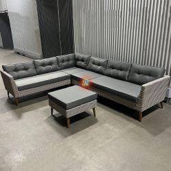 Premium Quality L-Shaped Outdoor Patio Sectional Furniture Set