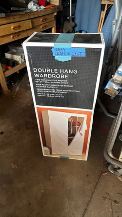 Mobile closet / wardrobe rack with cover