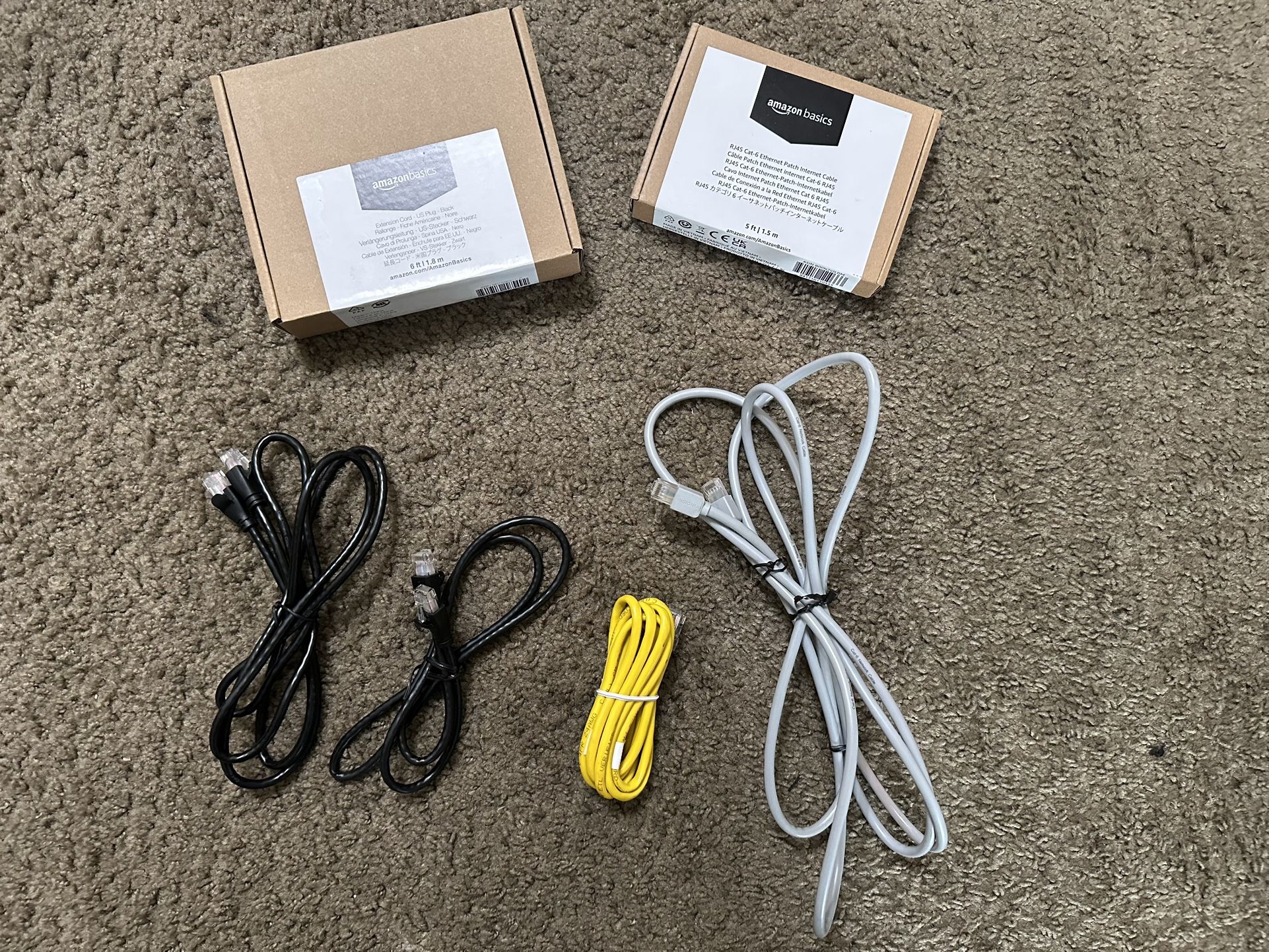 Ethernet Cable Bundle Cat6 + Cat5 High - Speed Internet Cables