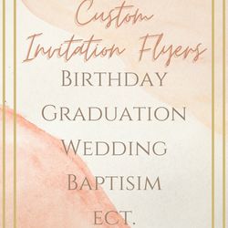 Custom Digital Invitation Flyers