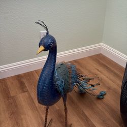 Metal Peacock Statue