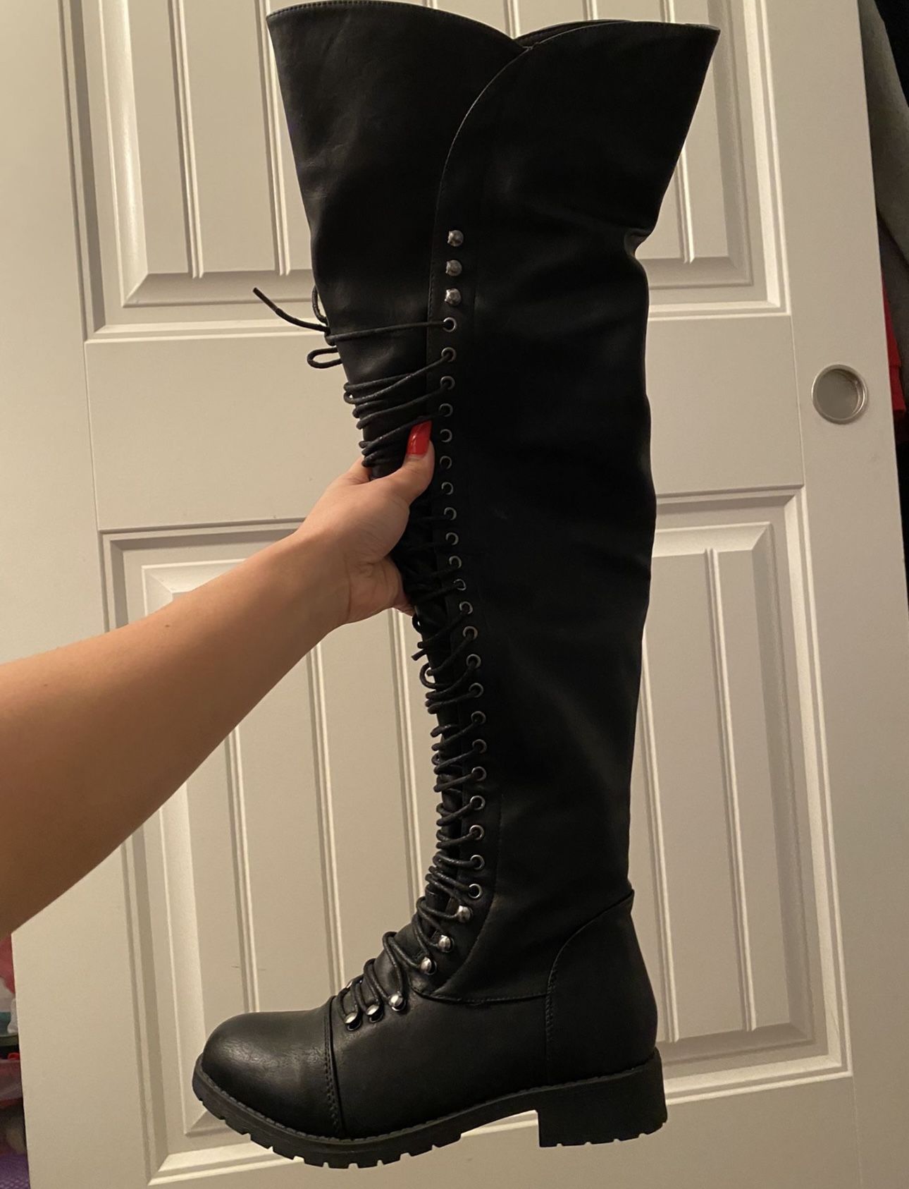 Thigh High Combat Boots