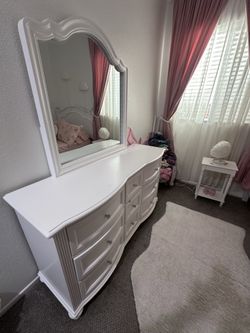 Dresser with mirror.