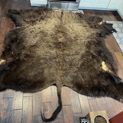 North American Bison Hide Rug