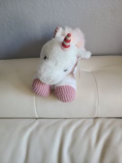unicorn stuffed animal white with other accent