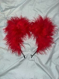 Red fuzzy kitty stash ears