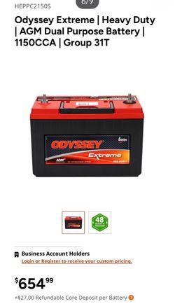 4 Odyssey Extreme | Heavy Duty | AGM Dual Purpose Battery I 1150CCA | Group 31T