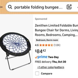 Portable Folding Bungee Chair