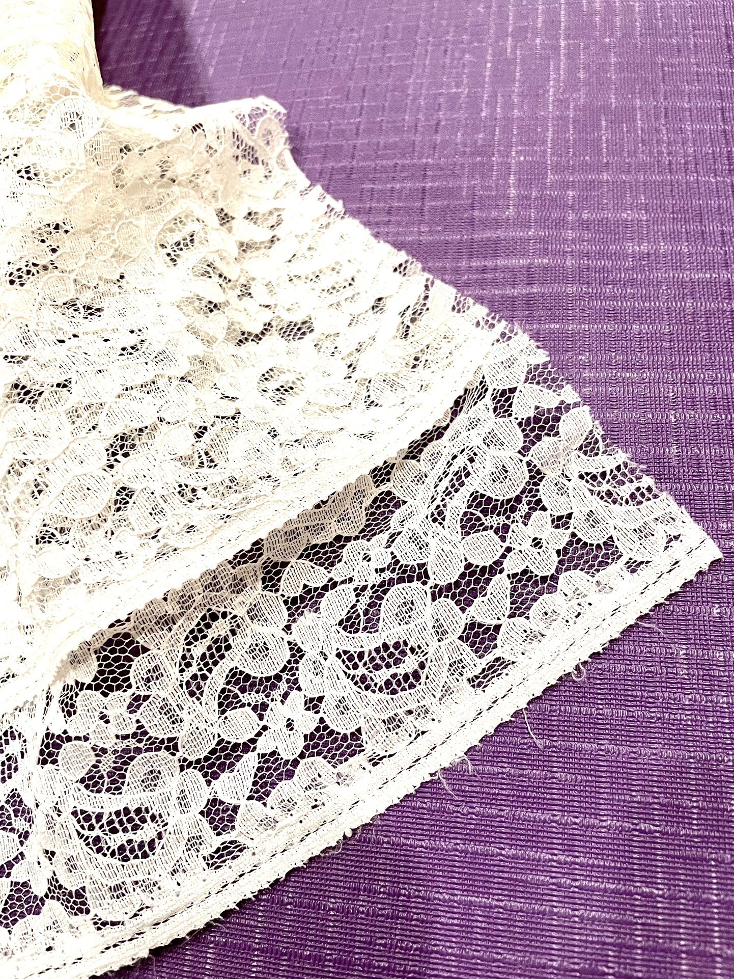 Yard Of Ivory Sequin  Lace