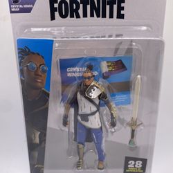 Fortnite Malik Solo Mode 4" Figure Series 25 #279 Crystal Wings Wrap Code 2024