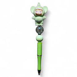 Dora Shanhai Dream TNT Space Beaded Ballpoint Twist Pen Green Topper
