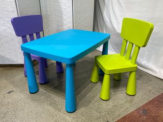 IKEA Mammut Colorful 3Pc. Kids Table & Chairs
