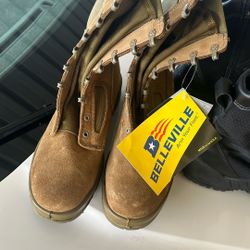 Usmc Boots Belleville Steel Toe New 10.5W